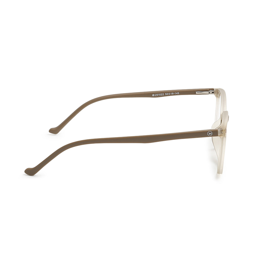Knight Horse Women’s Round TR Eyeglasses –Transparent Beige