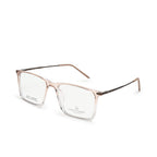 Modern Rectangular Eyewear | Transparent Light Beige