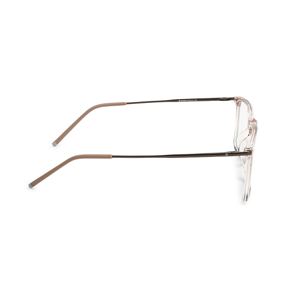 Modern Rectangular Eyewear | Transparent Light Beige