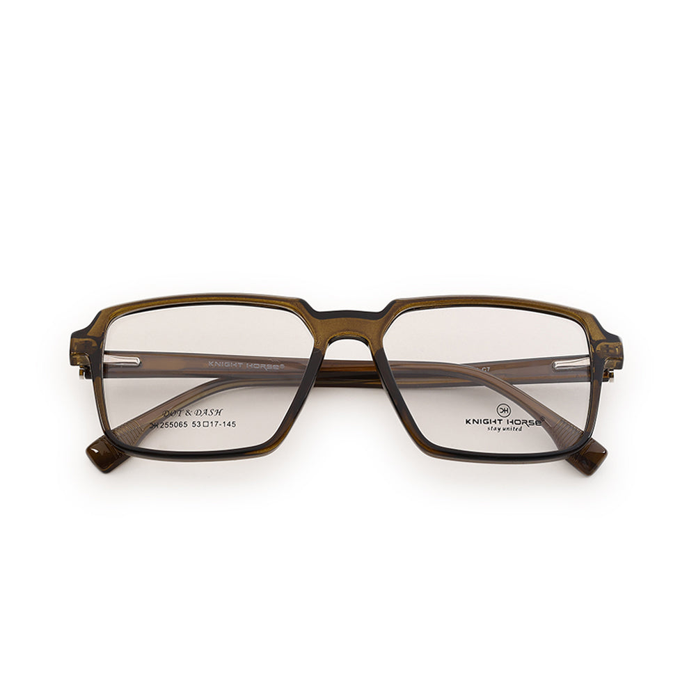 Knight Horse Premium  TR Eyeglasses Frame – Transparent Brown, Unisex