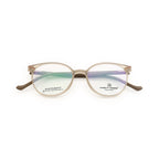 Knight Horse Women’s Round TR Eyeglasses –Transparent Beige