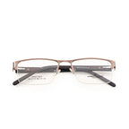 Knight Horse Men’s Half Rim Metal Rectangular Eyeglasses
