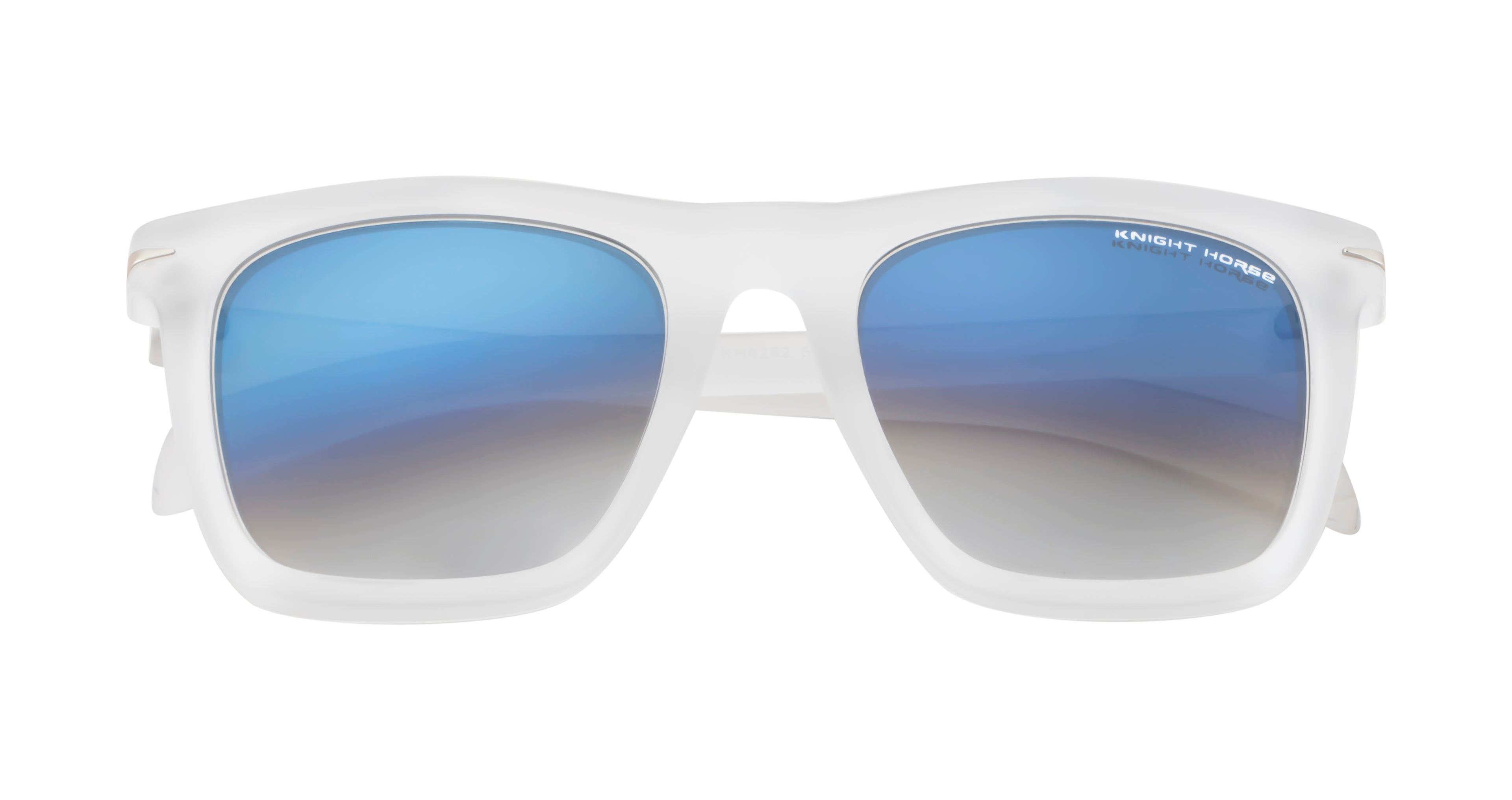 DualTone Square Sunglasses | Matte Transparent White