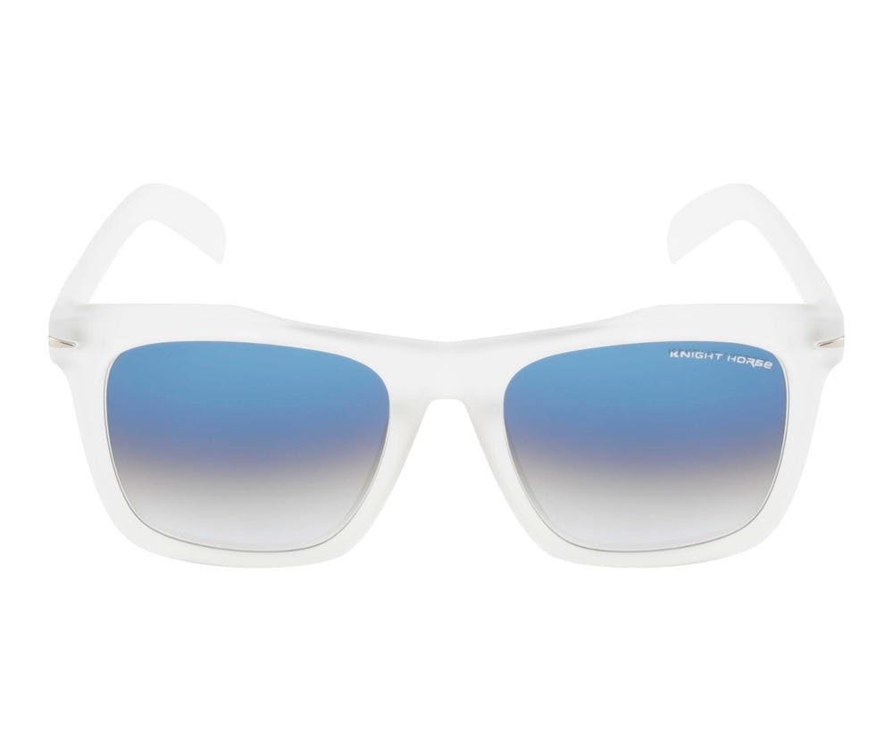 DualTone Square Sunglasses | Matte Transparent White