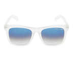 DualTone Square Sunglasses | Matte Transparent White