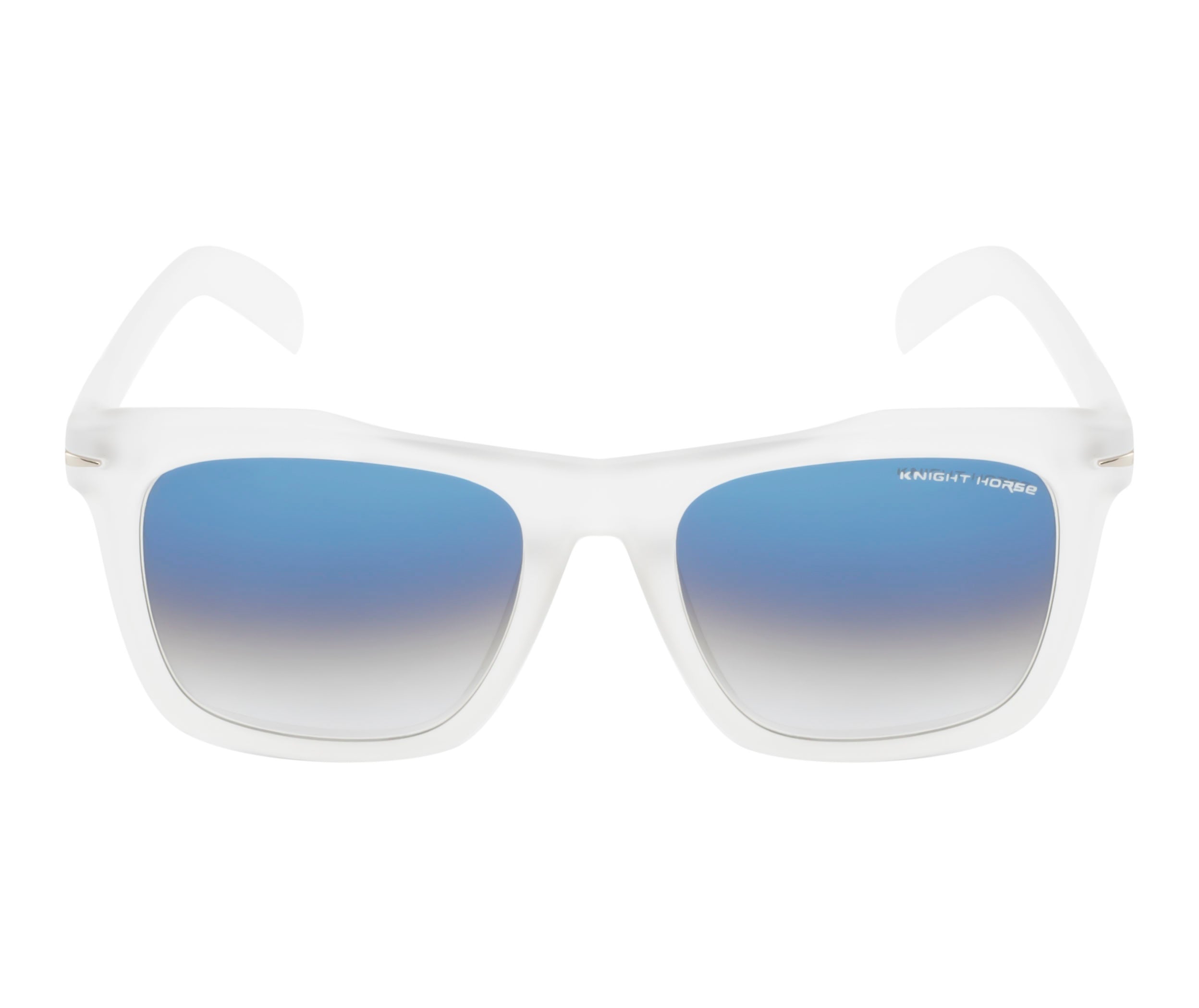 DualTone Square Sunglasses | Matte Transparent White