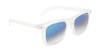 DualTone Square Sunglasses | Matte Transparent White