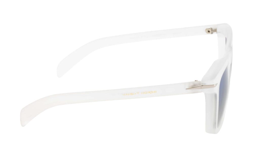 DualTone Square Sunglasses | Matte Transparent White