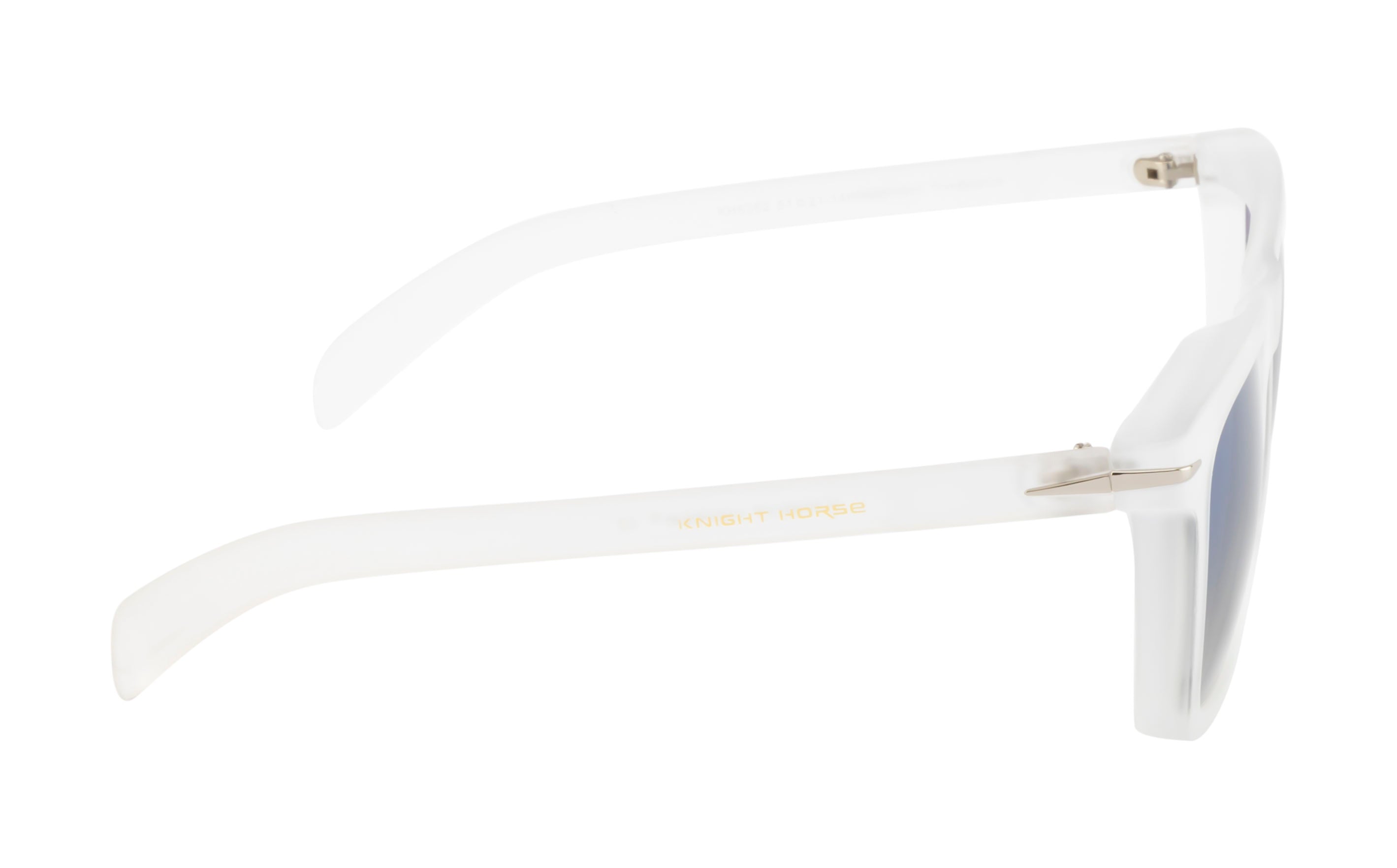 DualTone Square Sunglasses | Matte Transparent White