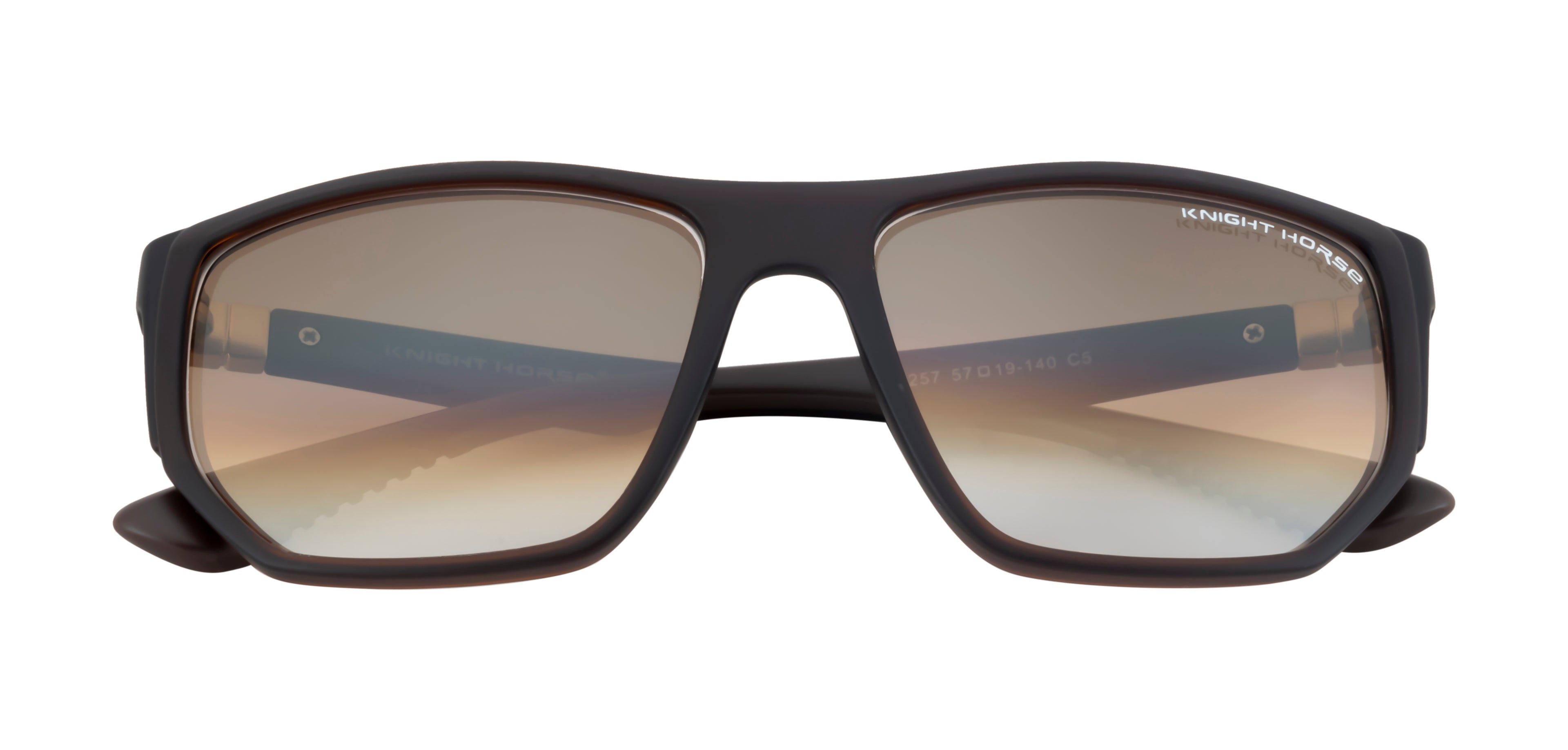 Knight Horse Polarized Sunglasses | Geometric Brown Frame with Brown Lens