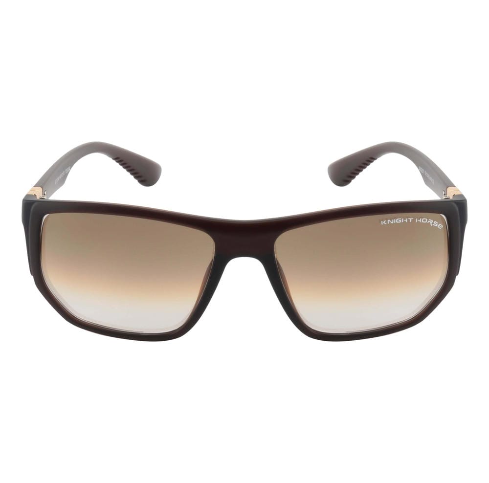 Knight Horse Polarized Sunglasses | Geometric Brown Frame with Brown Lens