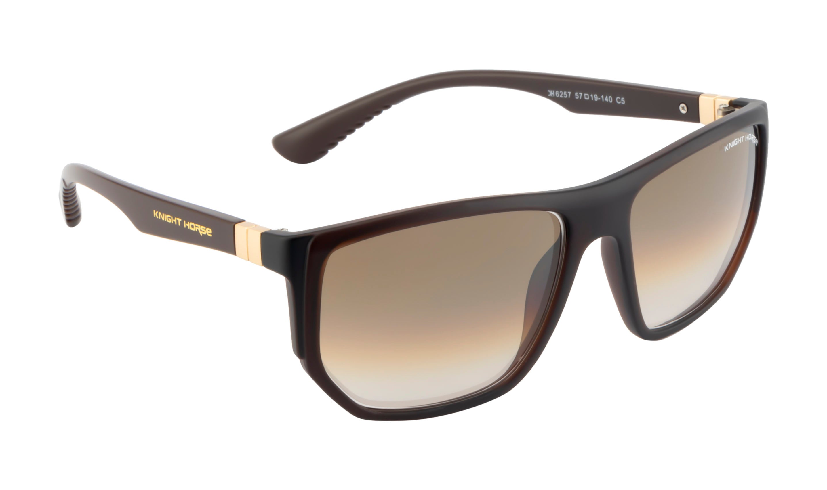 Knight Horse Polarized Sunglasses | Geometric Brown Frame with Brown Lens