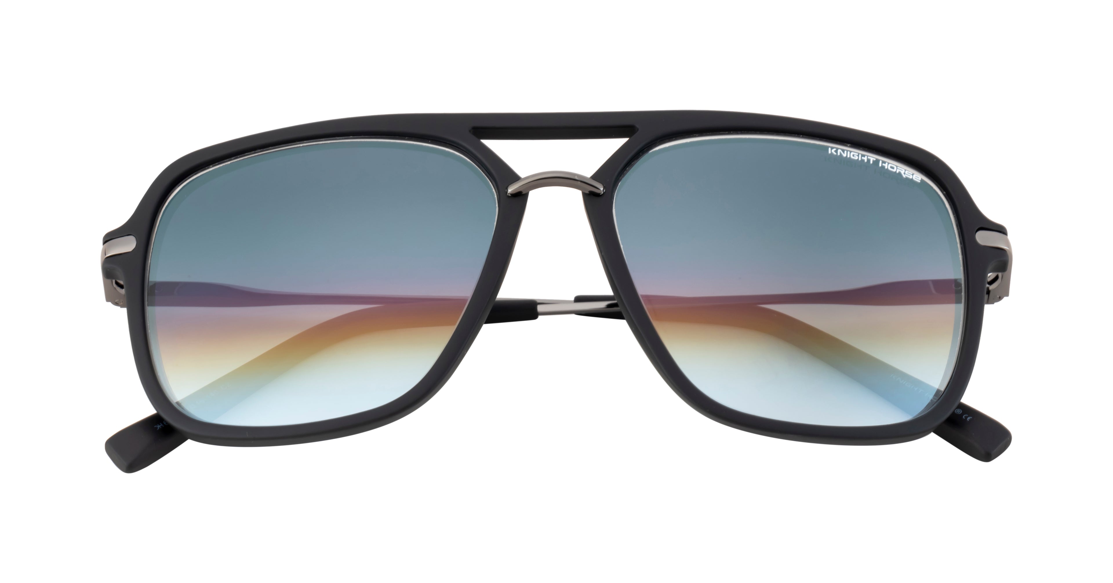 Matte Black Sunglasses | Polarized | Unisex | Double Color Lens