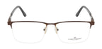 GoldenAura Metal Supra Frame: Brown Rectangular Eyewear