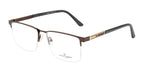 GoldenAura Metal Supra Frame: Brown Rectangular Eyewear