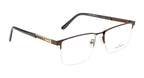 GoldenAura Metal Supra Frame: Brown Rectangular Eyewear