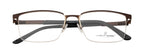 GoldenAura Metal Supra Frame: Brown Rectangular Eyewear