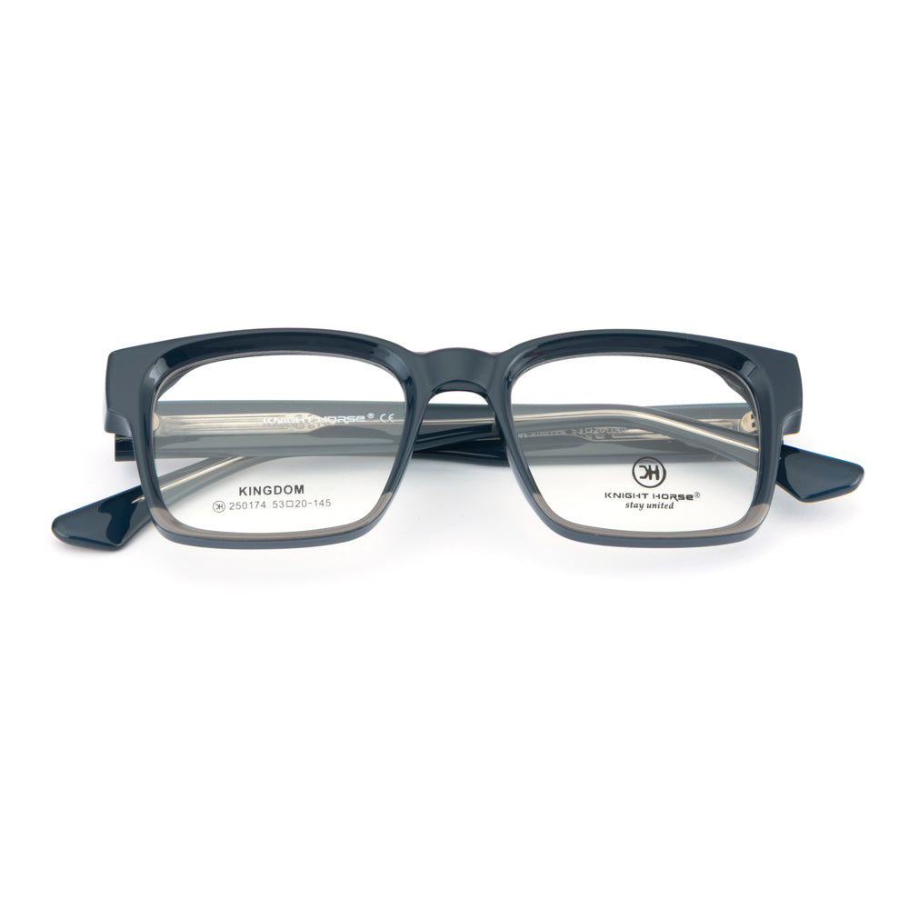 Knight Horse Bold  Rectangular Eyeglass Frame