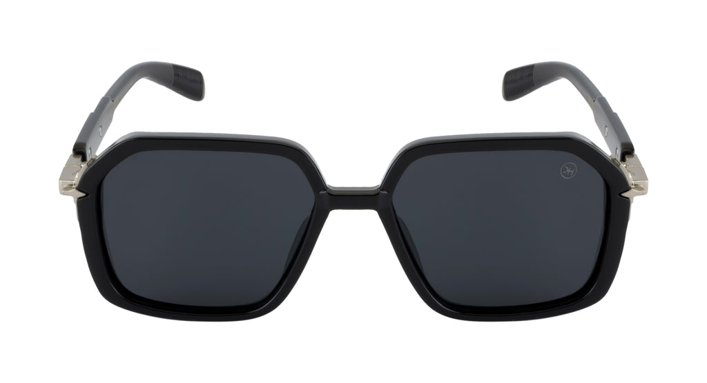 Polarized Black Sunglasses - Geometric Style & UV Protection