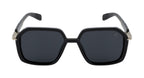 Polarized Black Sunglasses - Geometric Style & UV Protection