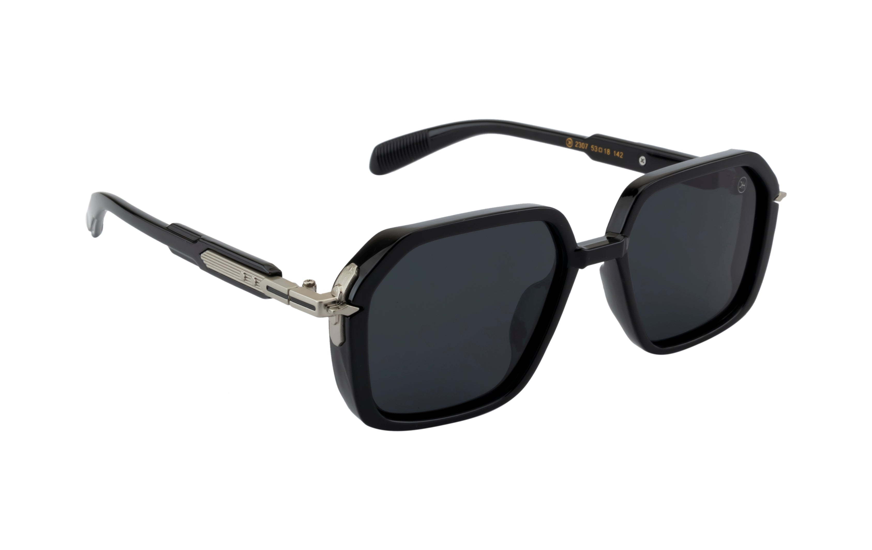 Polarized Black Sunglasses - Geometric Style & UV Protection