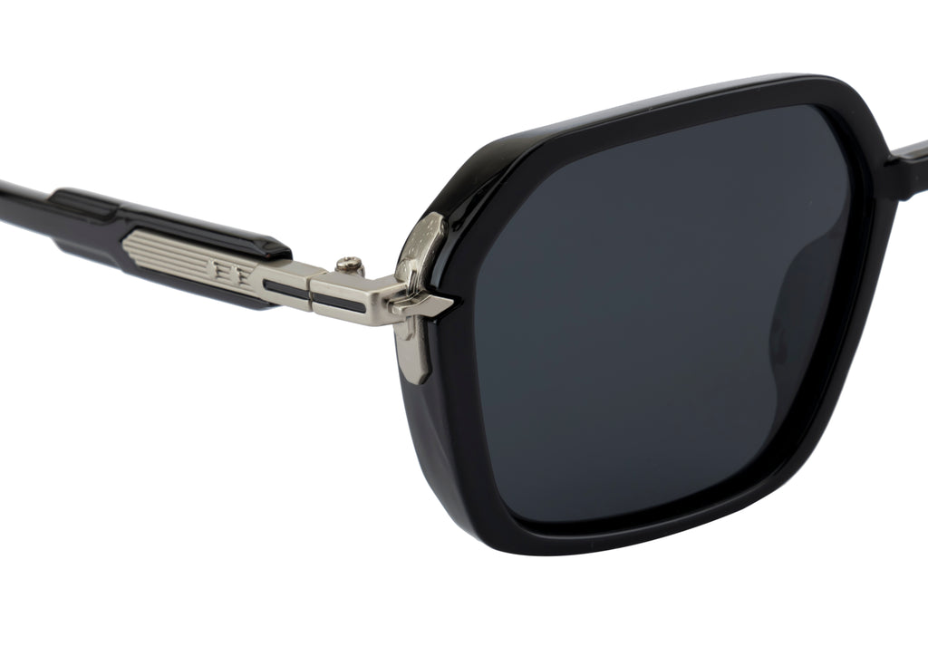 Polarized Black Sunglasses - Geometric Style & UV Protection