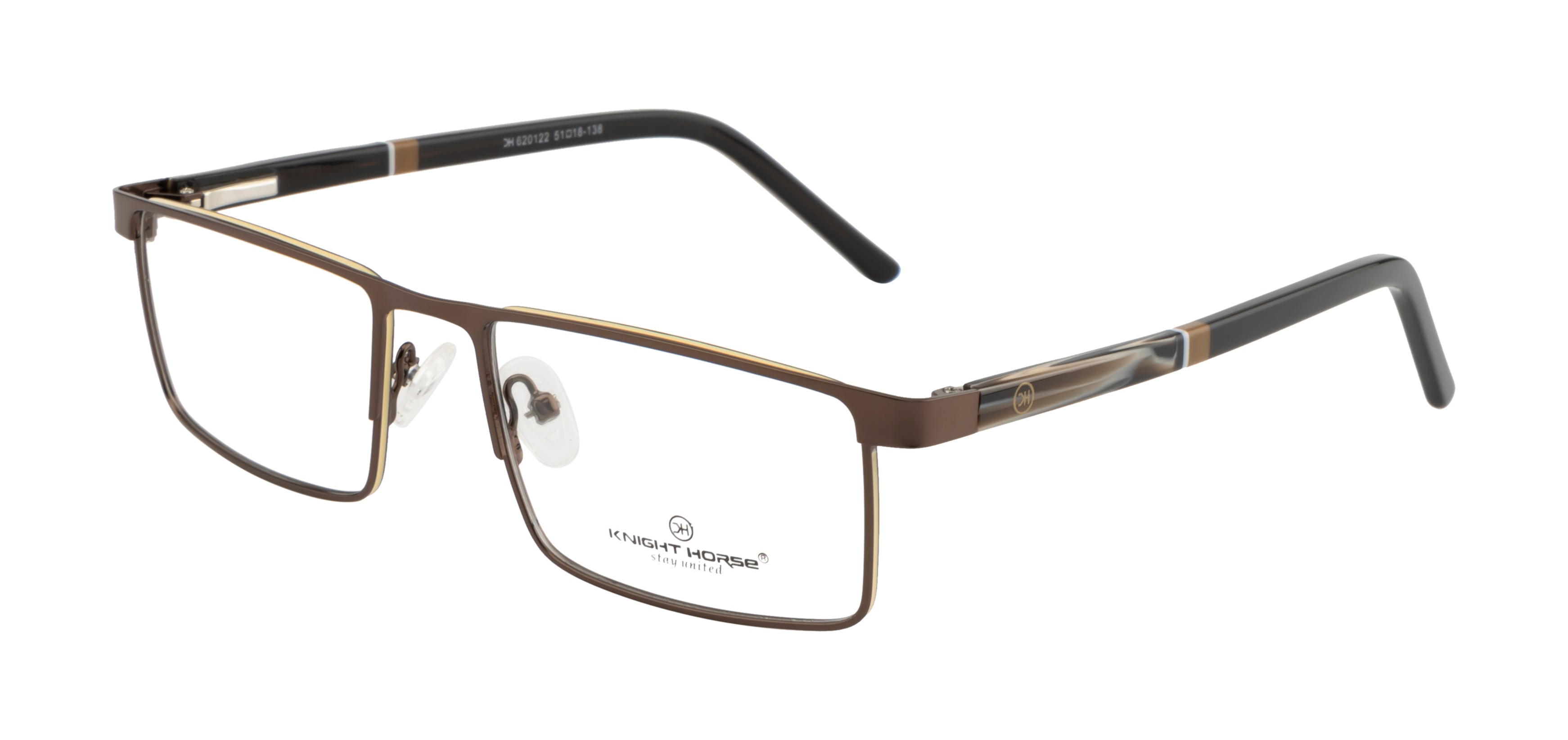 Knight Horse Classic Brown Rectangular Frame with Flexible Spring Fit