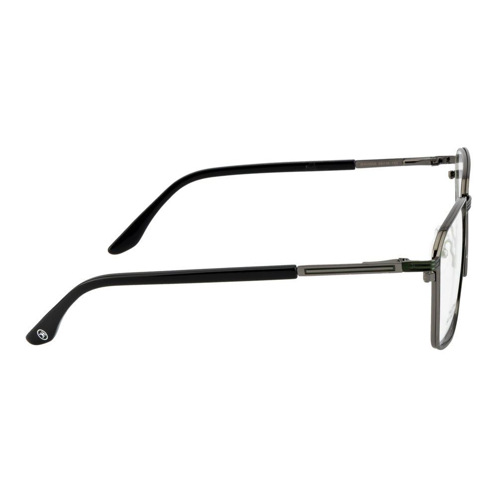 Elegant Eyewear – Black Sleek Frame, Double Plating, Designed Sides