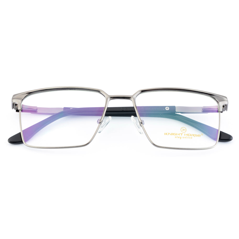 Fancy Metal Shape Eyewear – Stylish Double Tone Sleek Frame