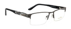 Knight Horse Supra Black Metal Eyeglass Frame with Acetate Sides