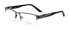 Knight Horse Supra Black Metal Eyeglass Frame with Acetate Sides
