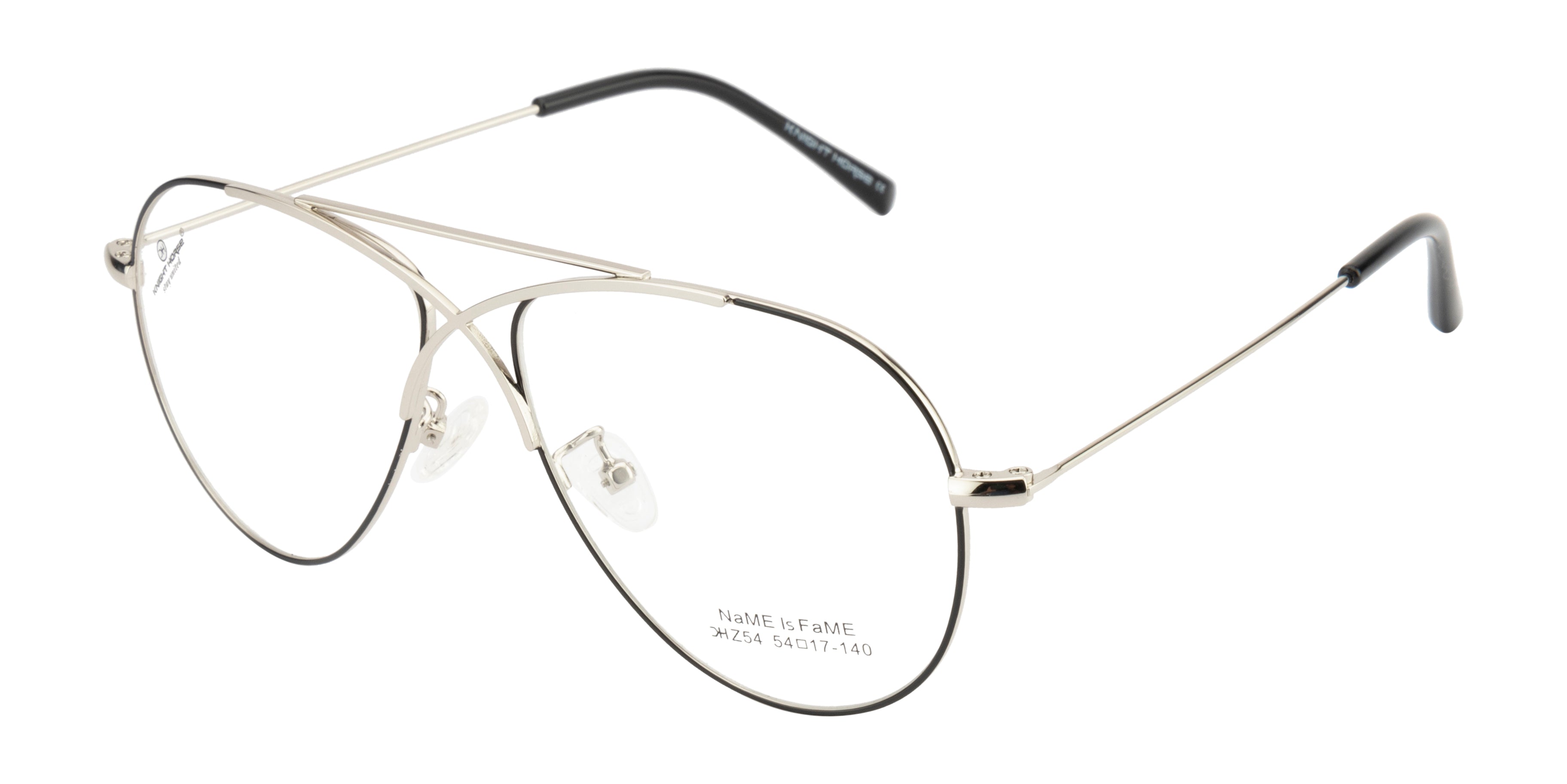 Classic Aviator Fusion: Silver & Black Edition