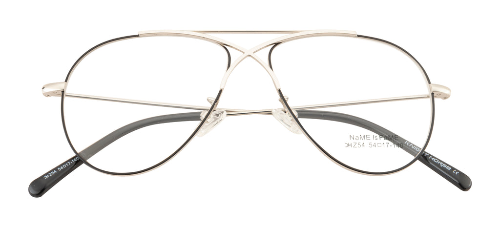 Classic Aviator Fusion: Silver & Black Edition