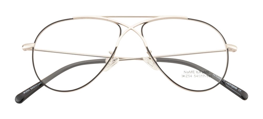 Classic Aviator Fusion: Silver & Black Edition