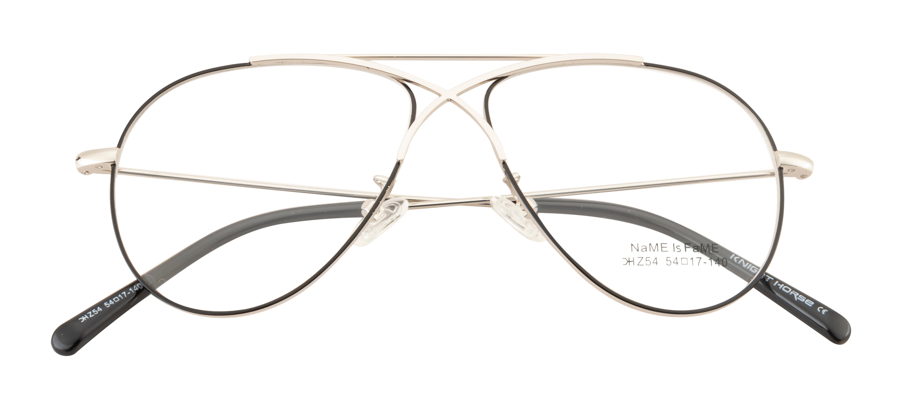 Classic Aviator Fusion: Silver & Black Edition