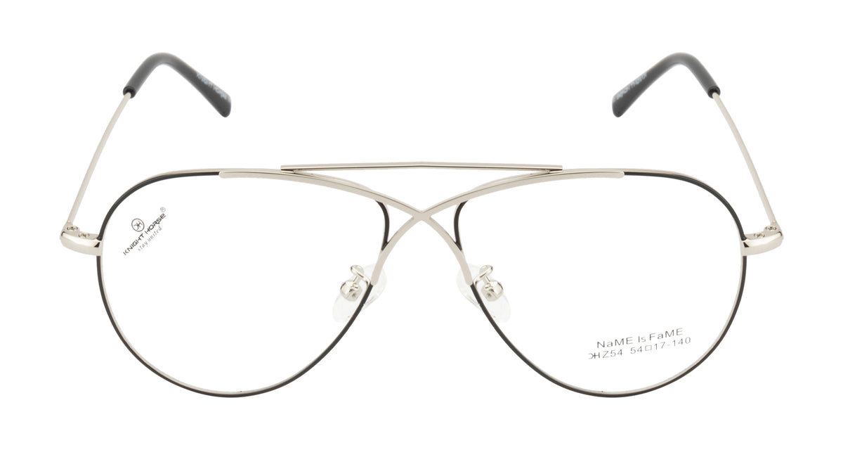 Classic Aviator Fusion: Silver & Black Edition