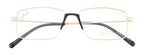 Metal Eyewear Frame Featuring A Luxurious Golden Finish In A Sleek Rectangular Shape