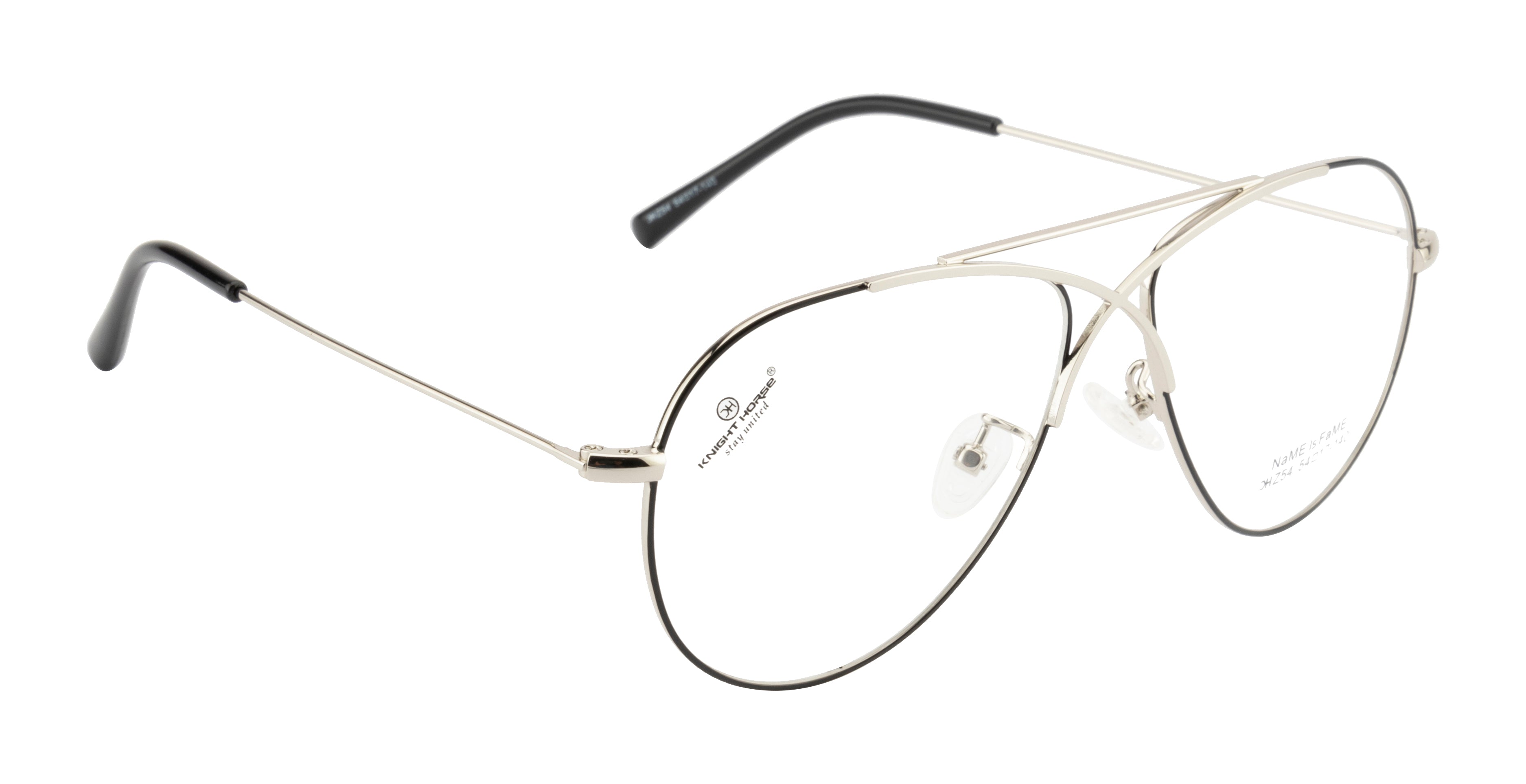 Classic Aviator Fusion: Silver & Black Edition