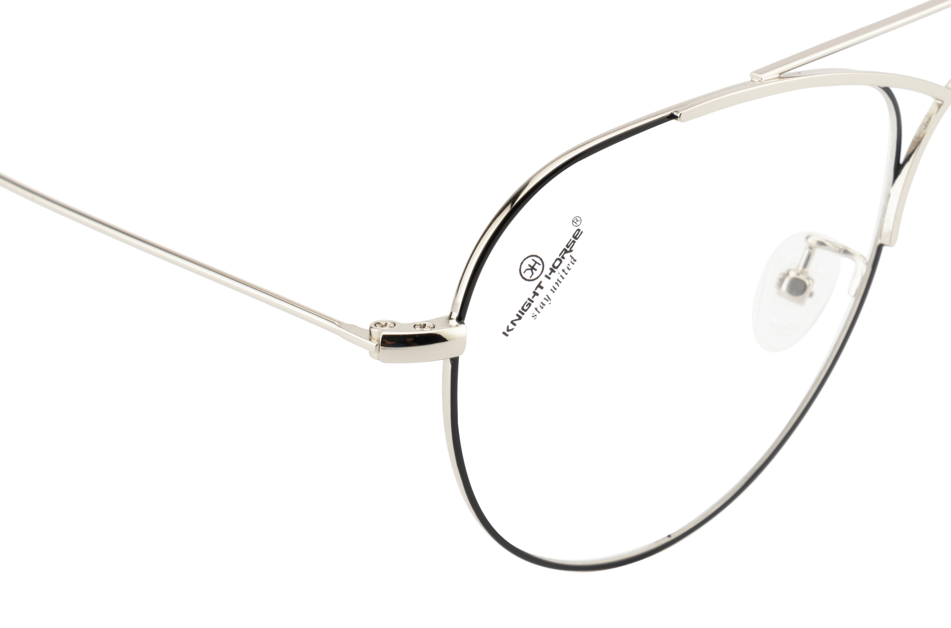 Classic Aviator Fusion: Silver & Black Edition