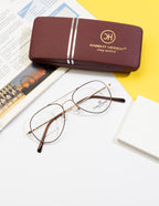 Full Metal Eyewear In Gold & Brown Accents