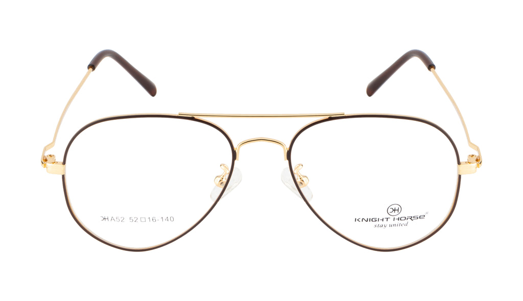 Full Metal Eyewear In Gold & Brown Accents
