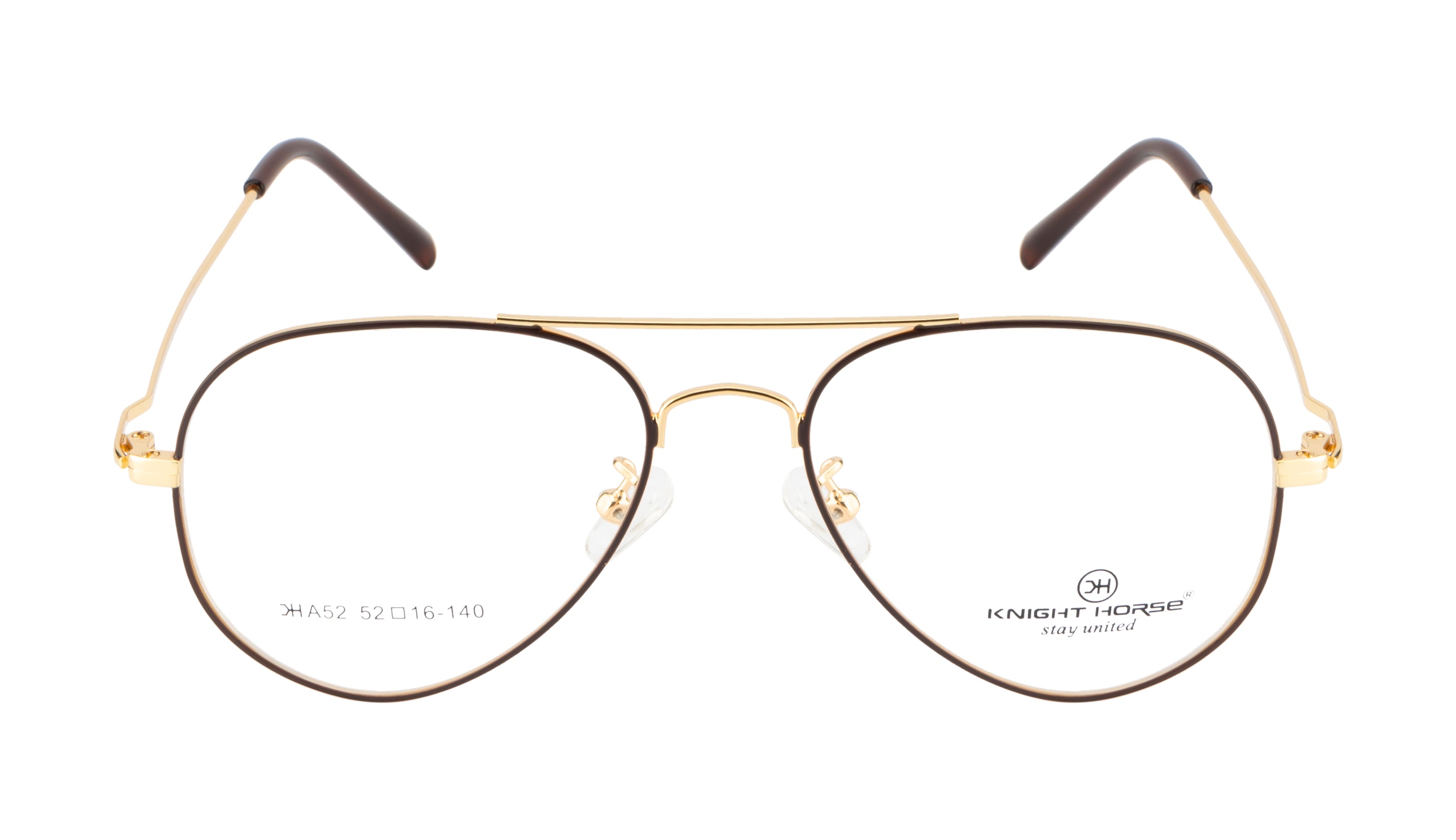 Full Metal Eyewear In Gold & Brown Accents