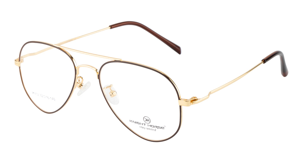 Full Metal Eyewear In Gold & Brown Accents