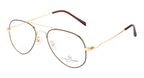 Full Metal Eyewear In Gold & Brown Accents