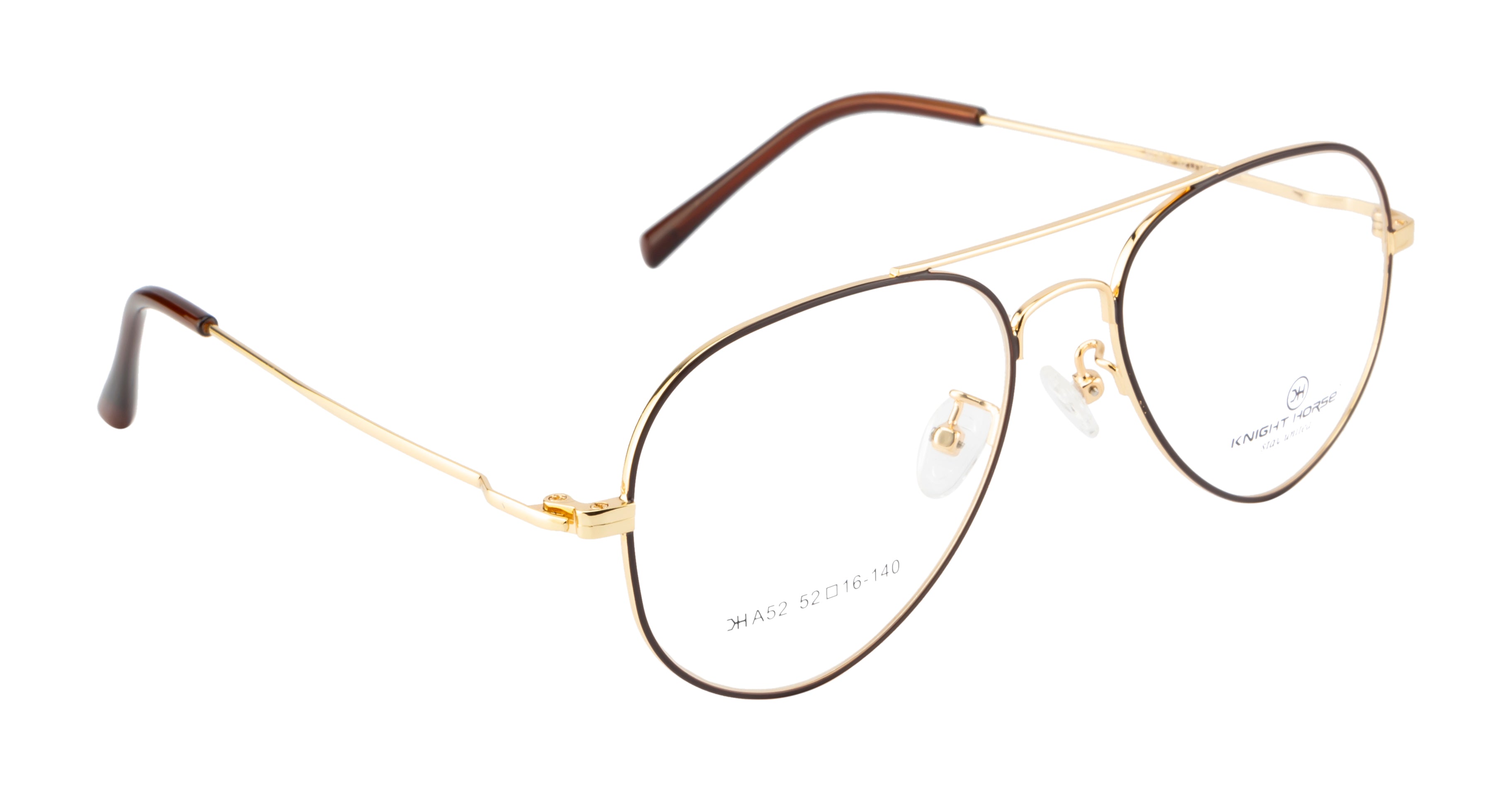 Full Metal Eyewear In Gold & Brown Accents