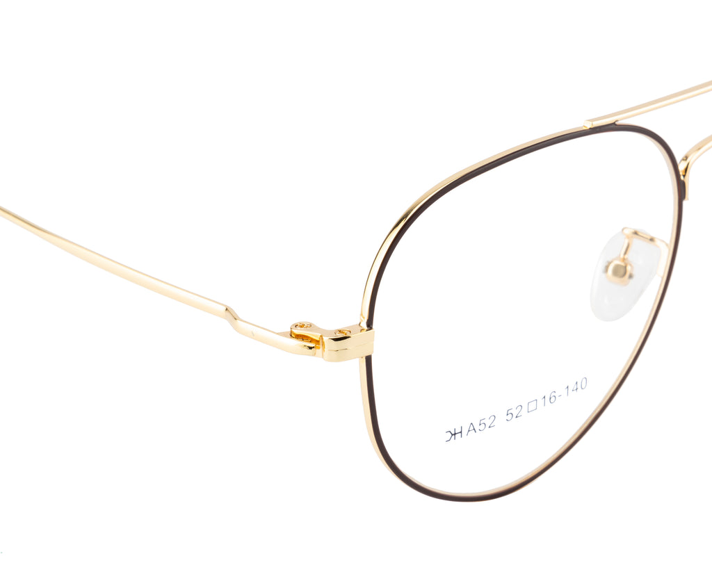 Full Metal Eyewear In Gold & Brown Accents
