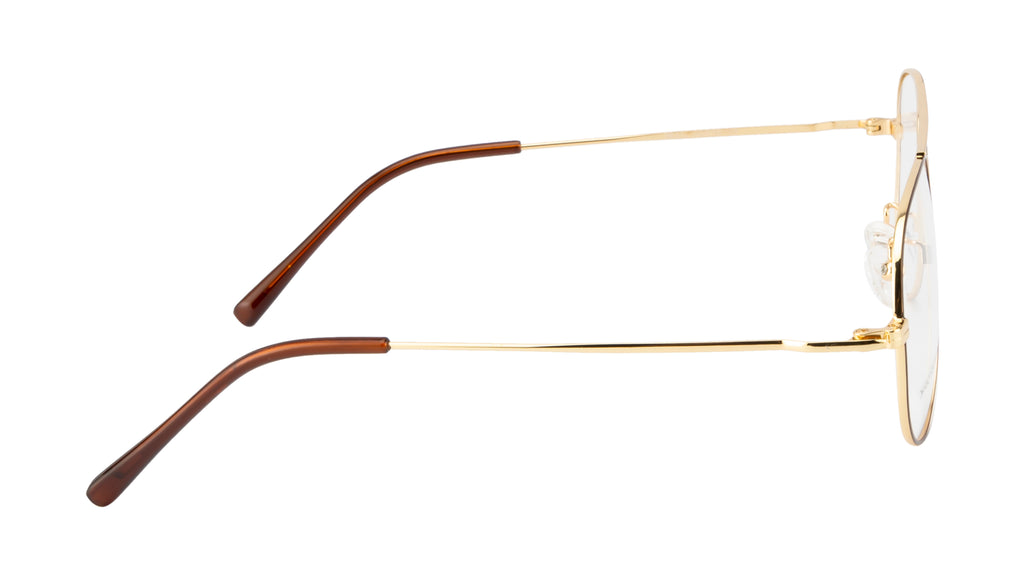 Full Metal Eyewear In Gold & Brown Accents