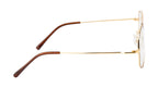 Full Metal Eyewear In Gold & Brown Accents