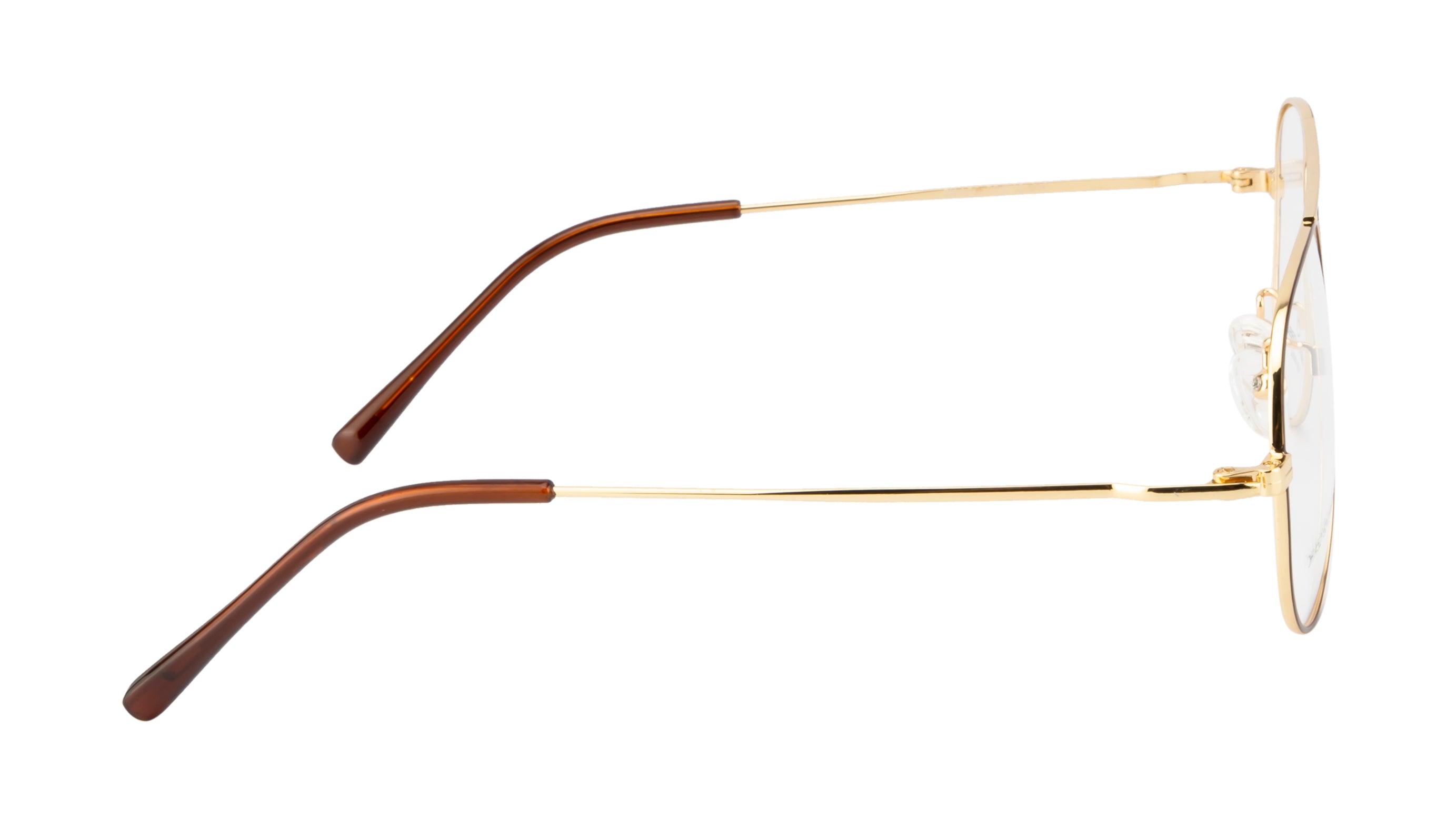 Full Metal Eyewear In Gold & Brown Accents