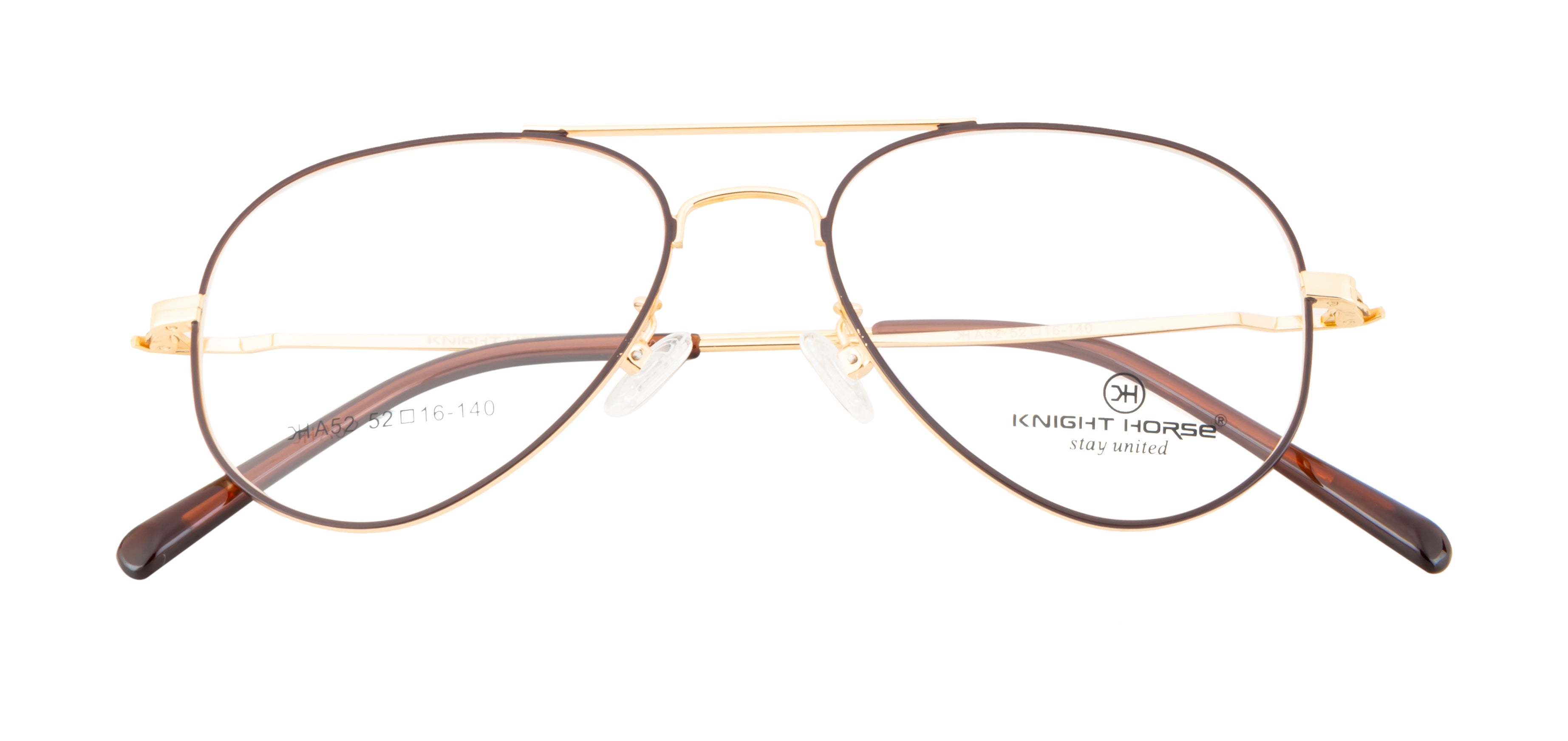 Full Metal Eyewear In Gold & Brown Accents